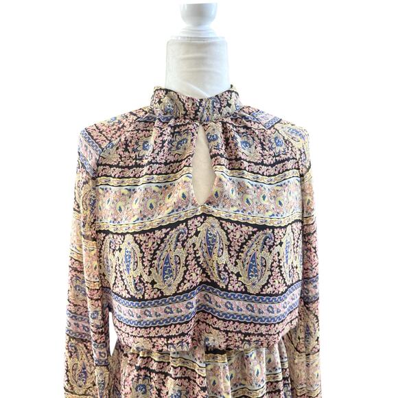 Forever 21 women’s long sleeve bohemian paisley romper size small - Picture 2 of 9